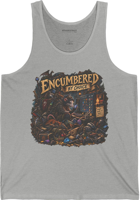 Choice Overload - Jersey Tank Top in Athletic Heather, front view