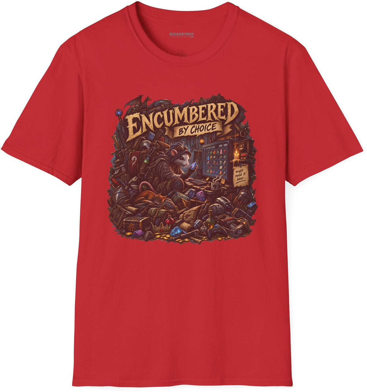 Choice Overload - Softstyle T-Shirt in Red, front view