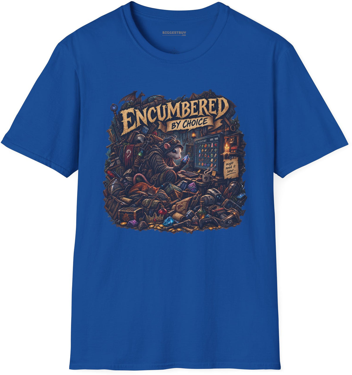 Choice Overload - Softstyle T-Shirt in Royal, front view