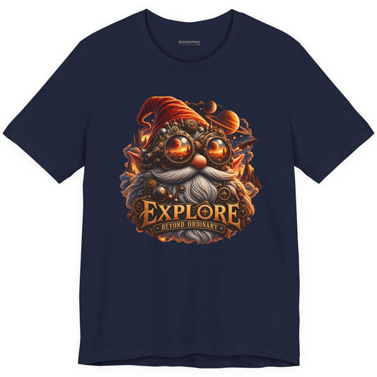 Clockwork Explorer - Classic Jersey Tee in Navy, front view
