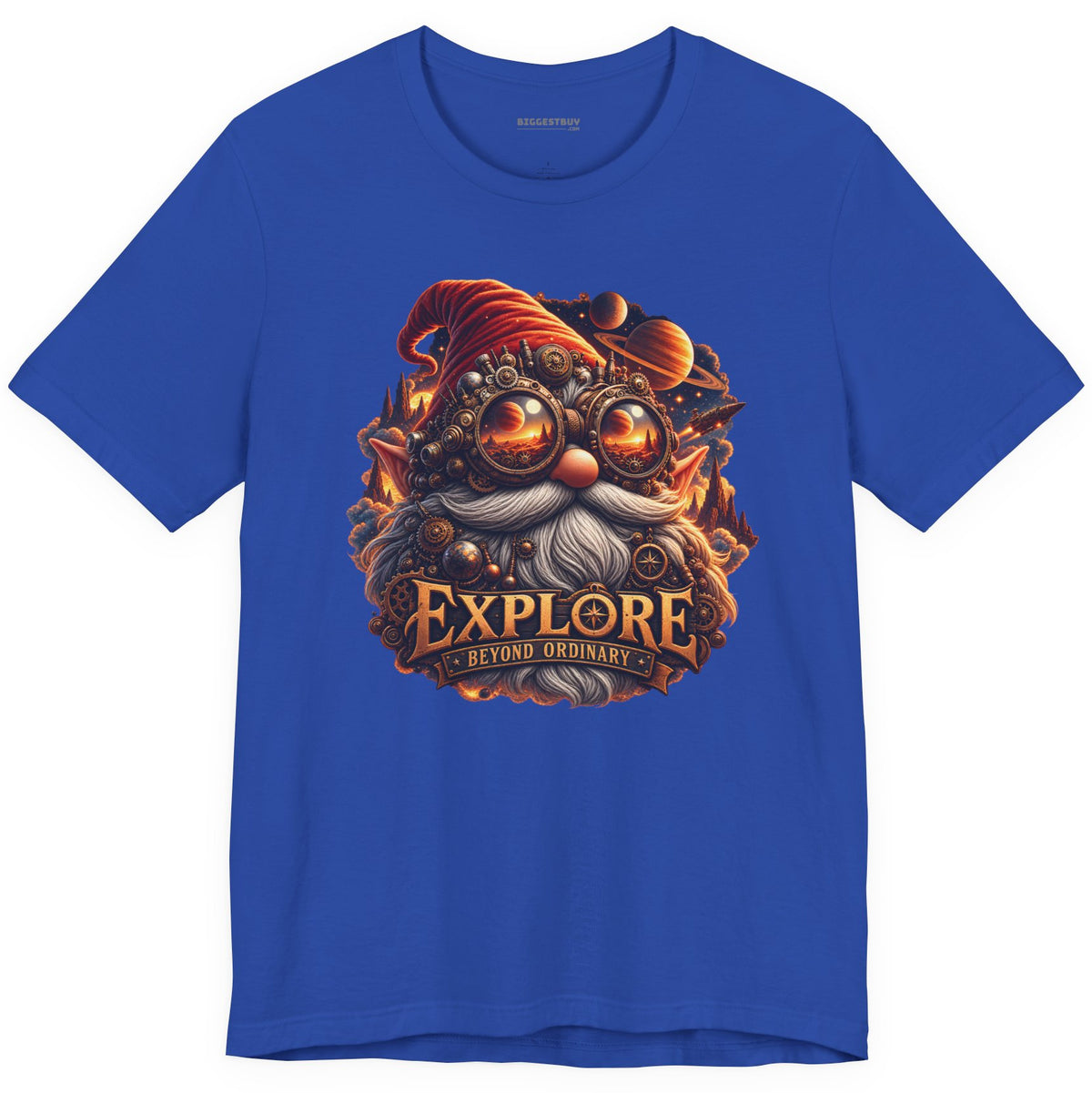 Clockwork Explorer - Classic Jersey Tee in True Royal, front view
