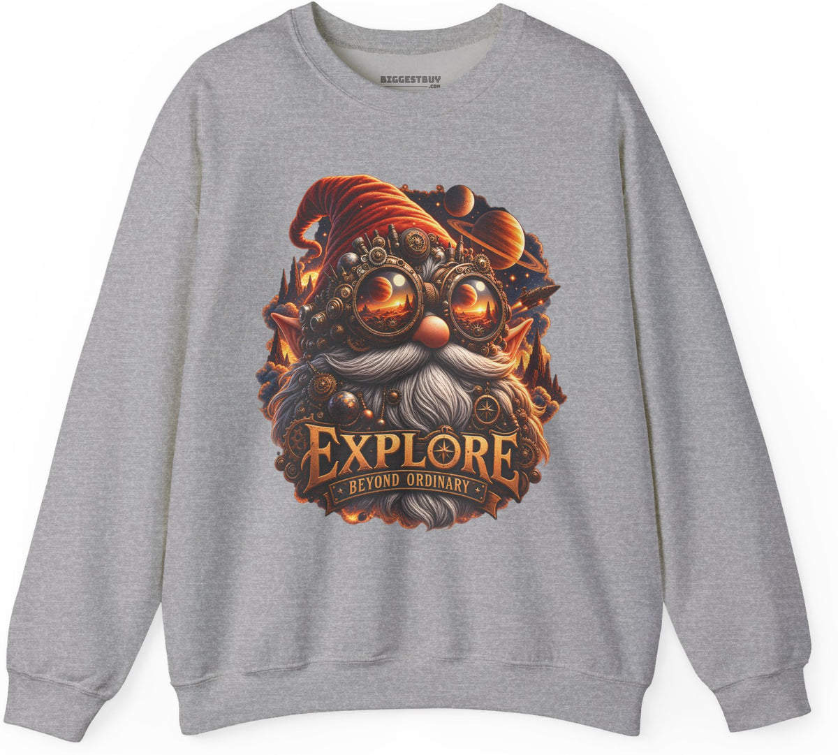 Clockwork Explorer - Crewneck Sweatshirt in Sport Grey, front view