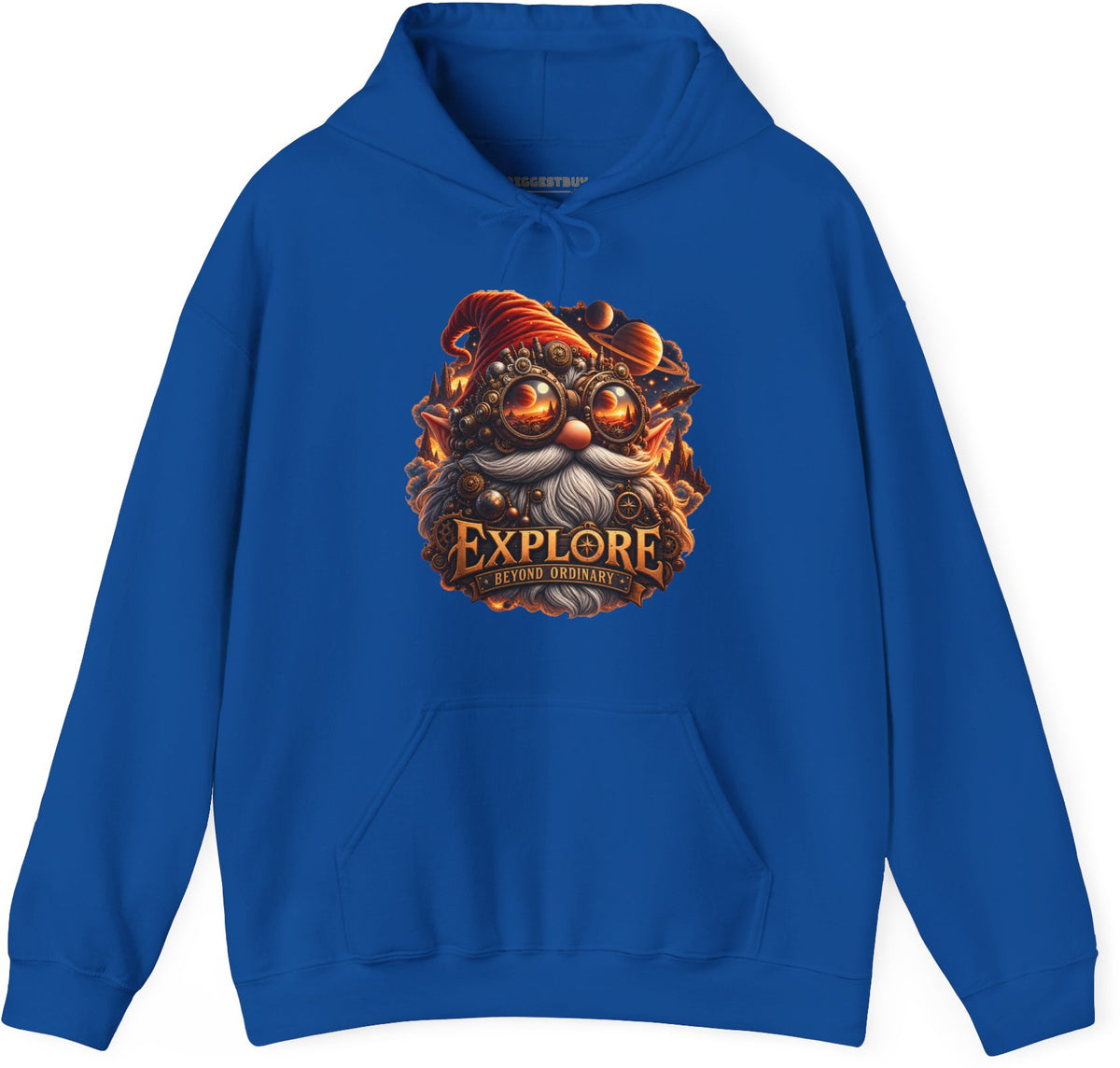 Clockwork Explorer - Pullover Hoodie in Royal, front view