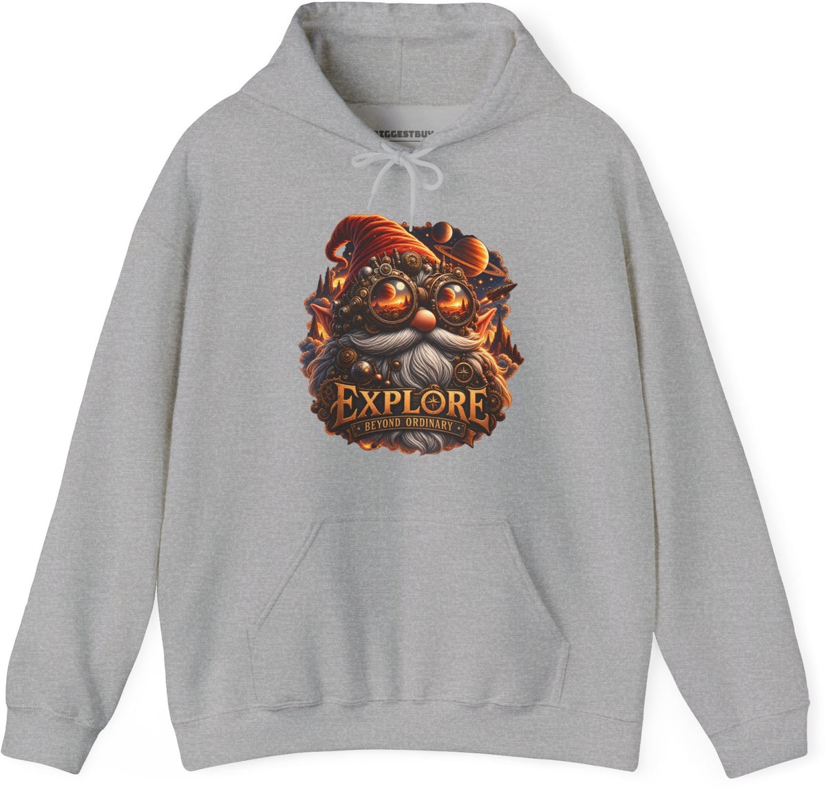Clockwork Explorer - Pullover Hoodie in Sport Grey, front view