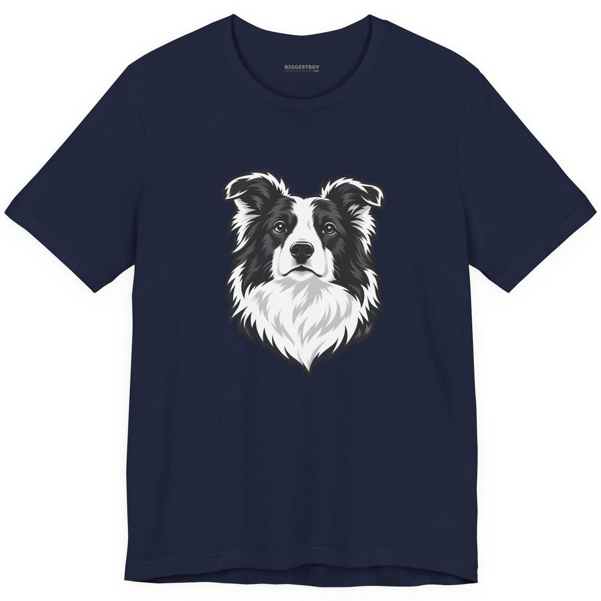 Collie Crest - Classic Jersey Tee in Navy, front view