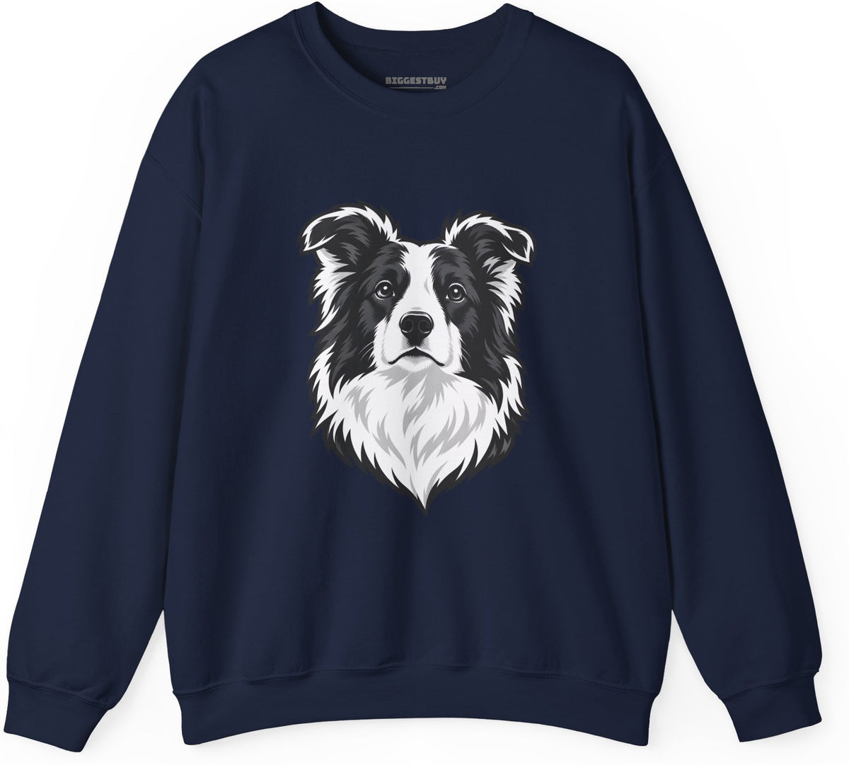 Collie Crest - Crewneck Sweatshirt in Navy, front view