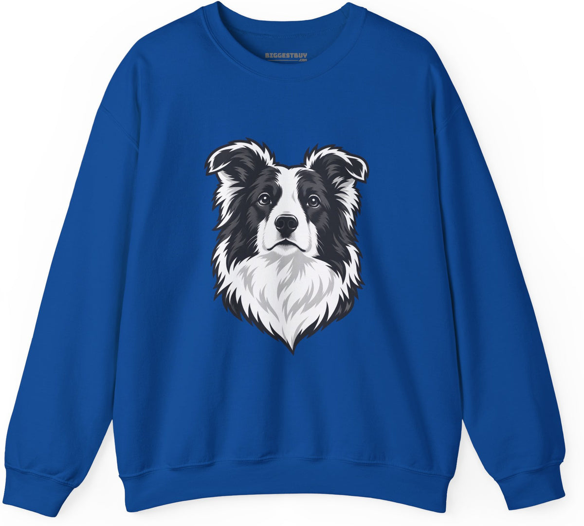 Collie Crest - Crewneck Sweatshirt in Royal, front view