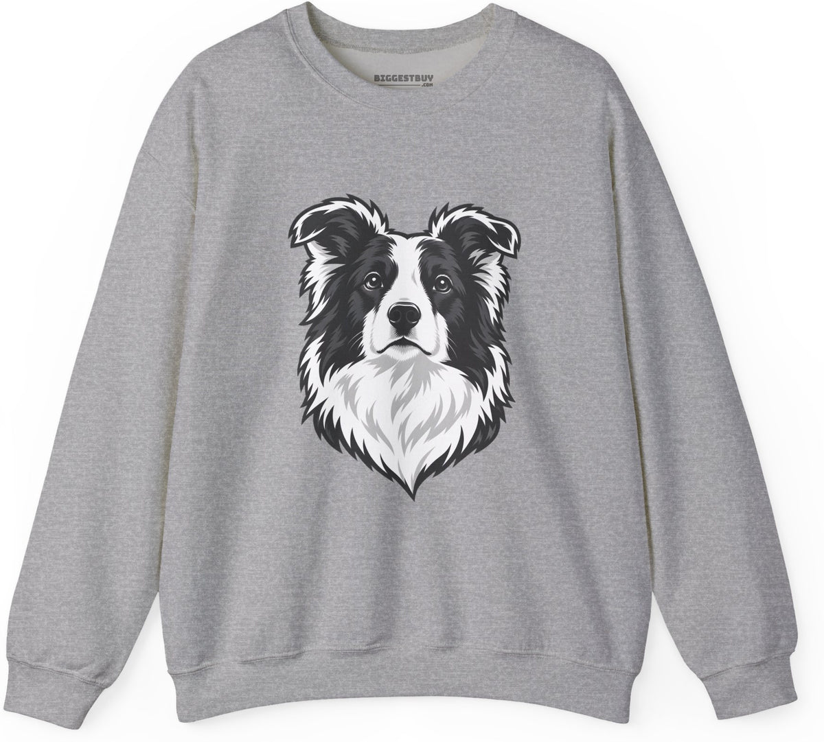 Collie Crest - Crewneck Sweatshirt in Sport Grey, front view
