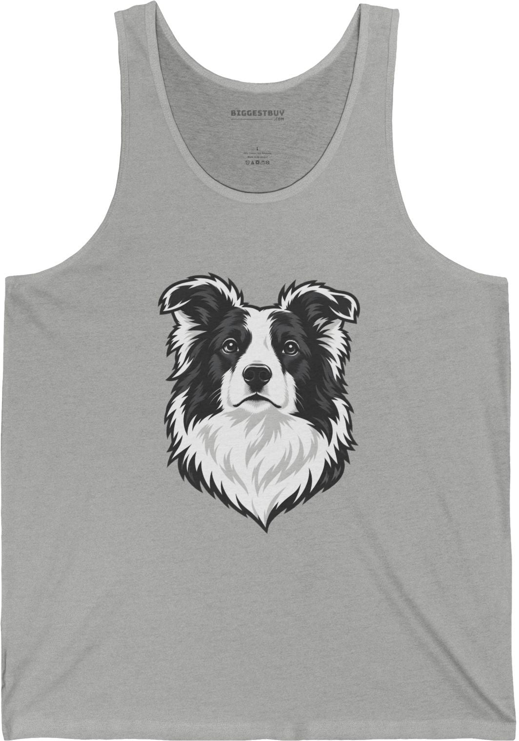Collie Crest - Jersey Tank Top in Athletic Heather, front view