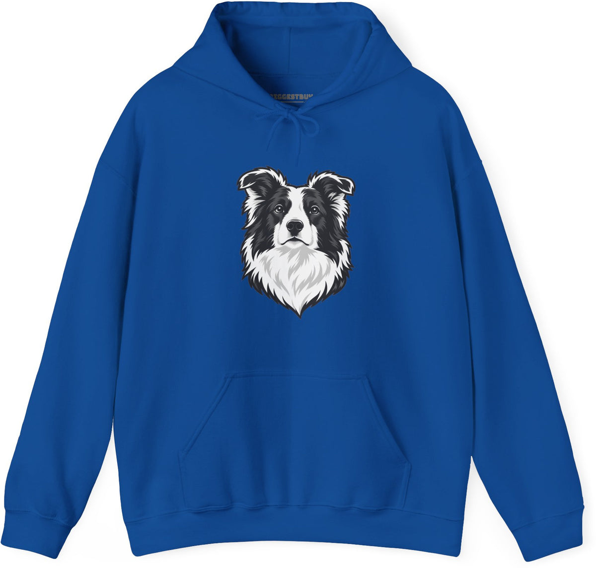 Collie Crest - Pullover Hoodie in Royal, front view