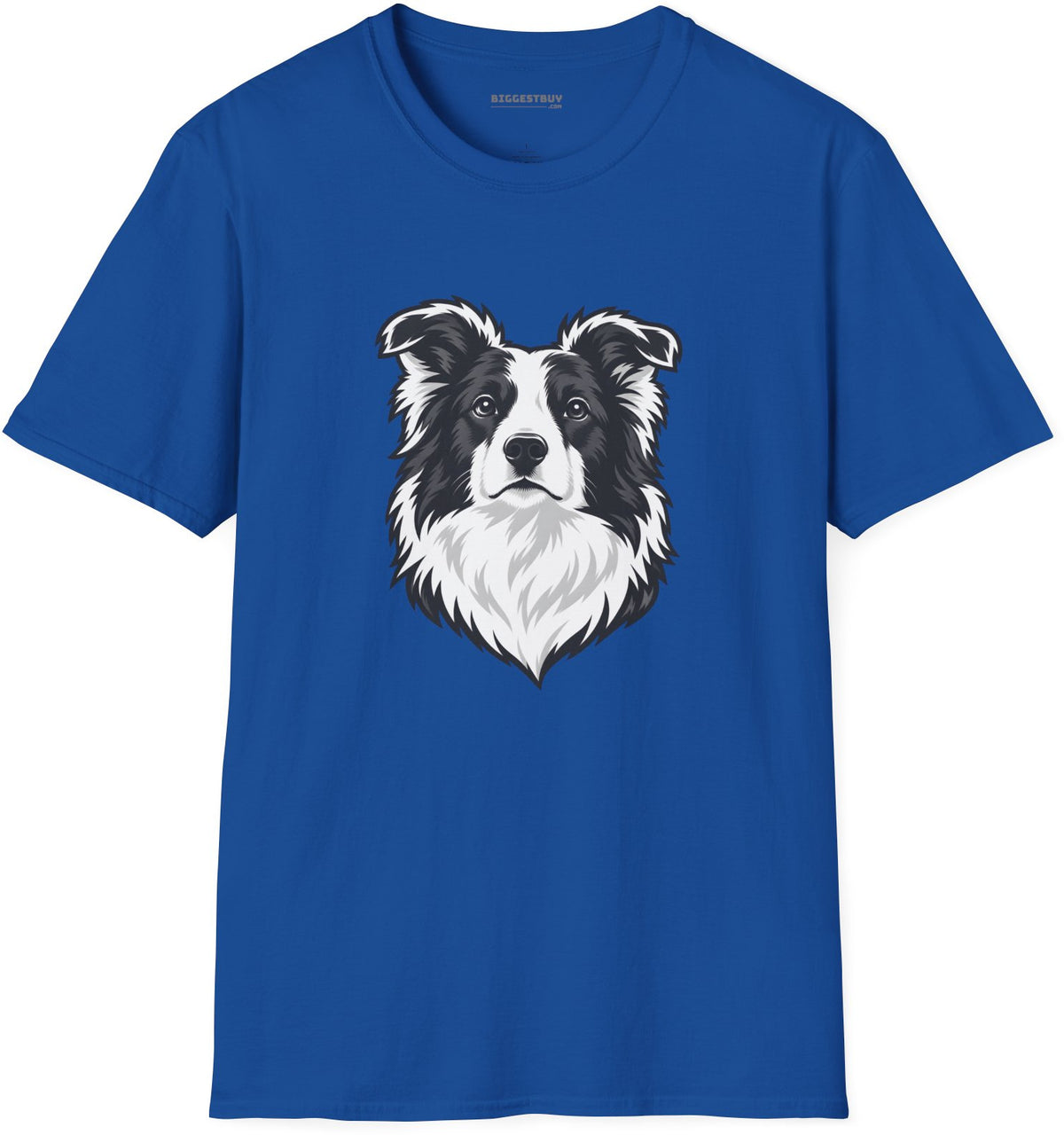 Collie Crest - Softstyle T-Shirt in Royal, front view