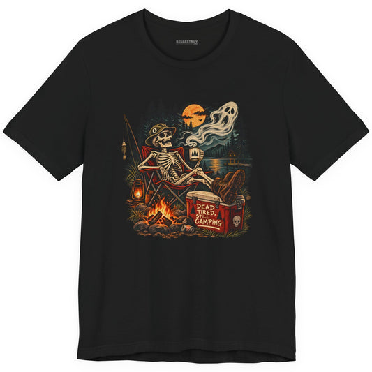 Dead Tired - Classic Jersey Tee in Black, front view