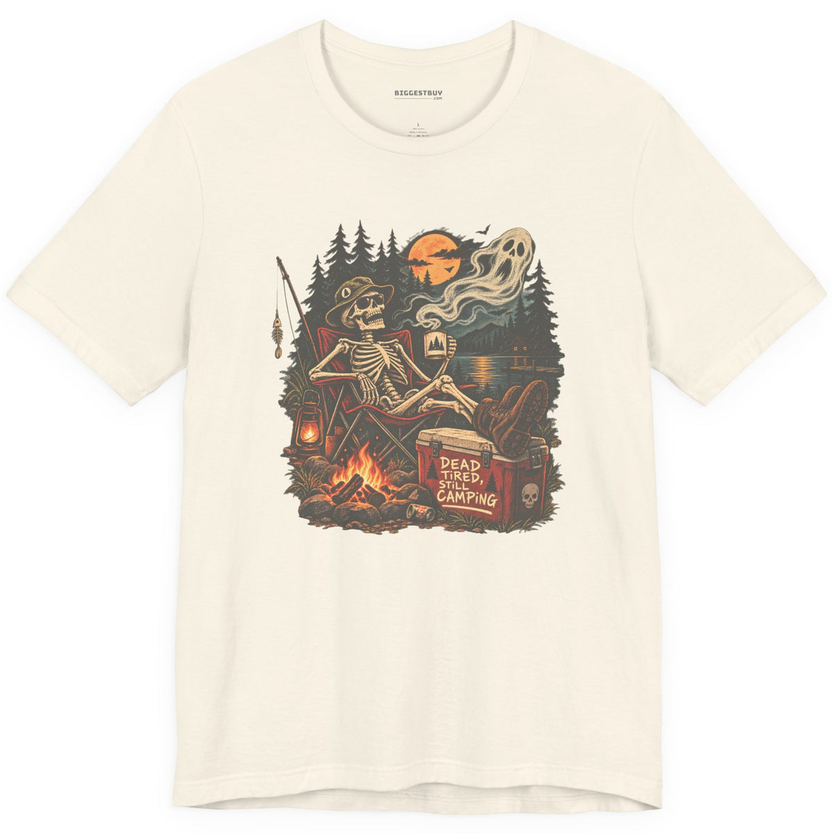 Dead Tired - Classic Jersey Tee in Natural, front view