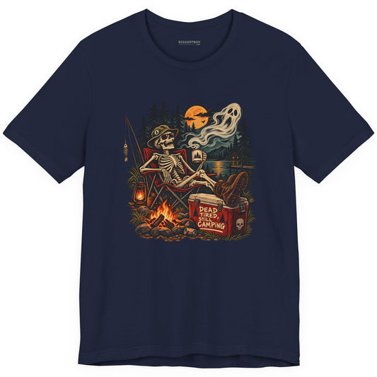 Dead Tired - Classic Jersey Tee in Navy, front view