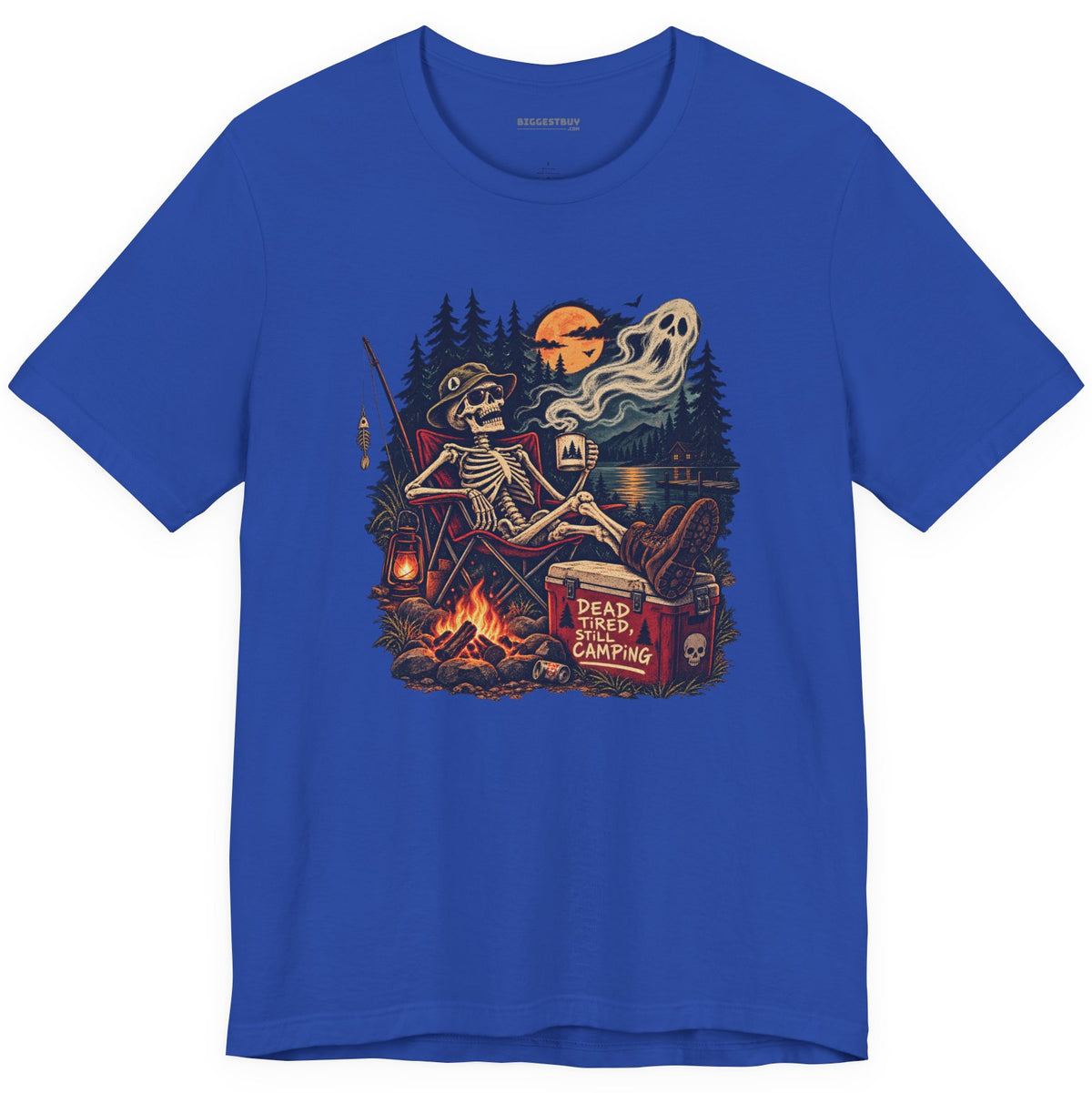 Dead Tired - Classic Jersey Tee in True Royal, front view