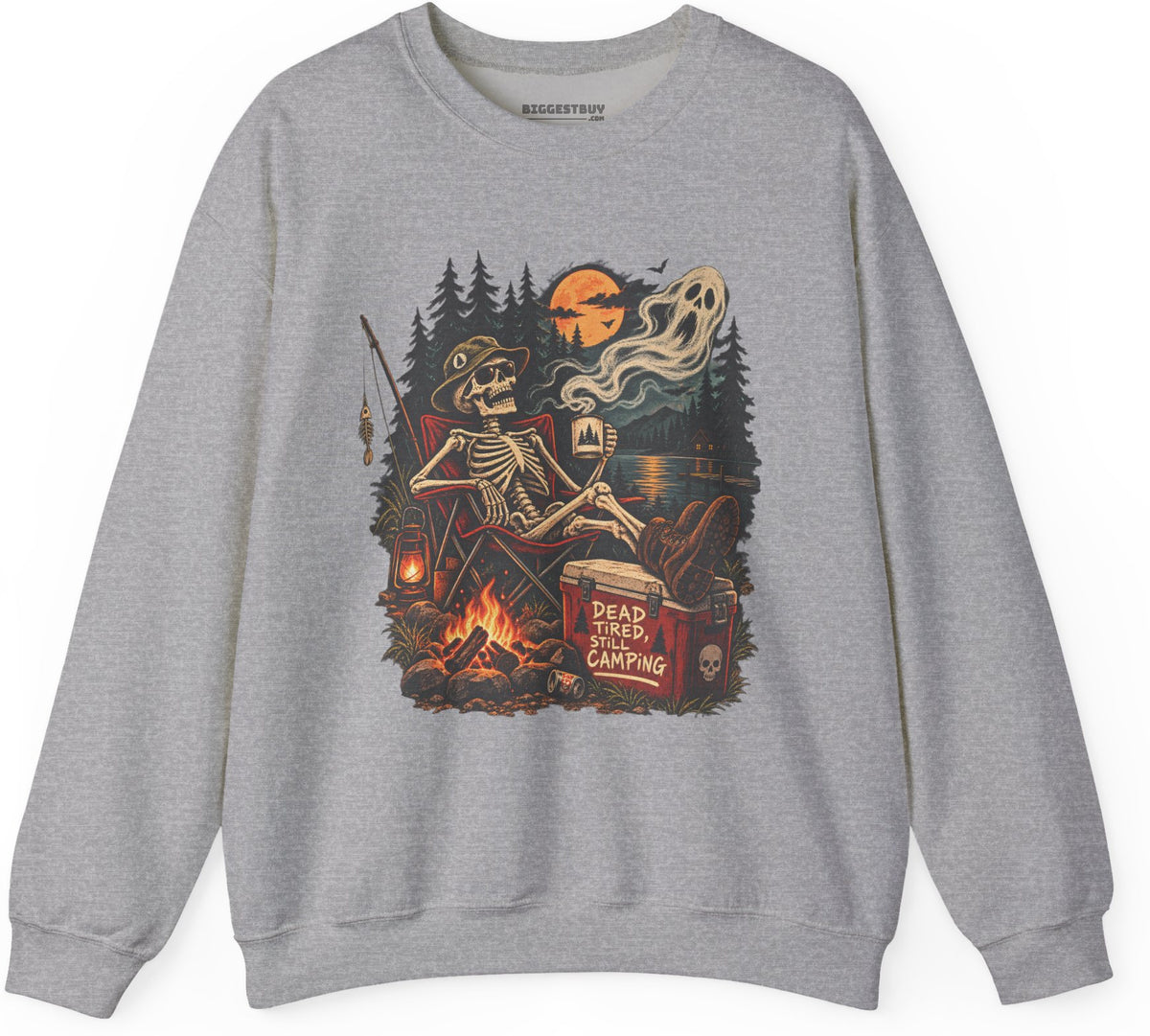 Dead Tired - Crewneck Sweatshirt in Sport Grey, front view