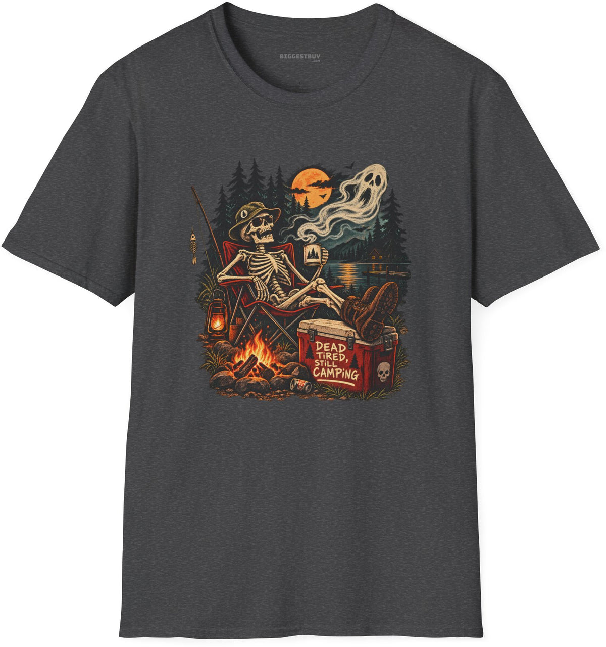 Dead Tired - Softstyle T-Shirt in Dark Heather, front view