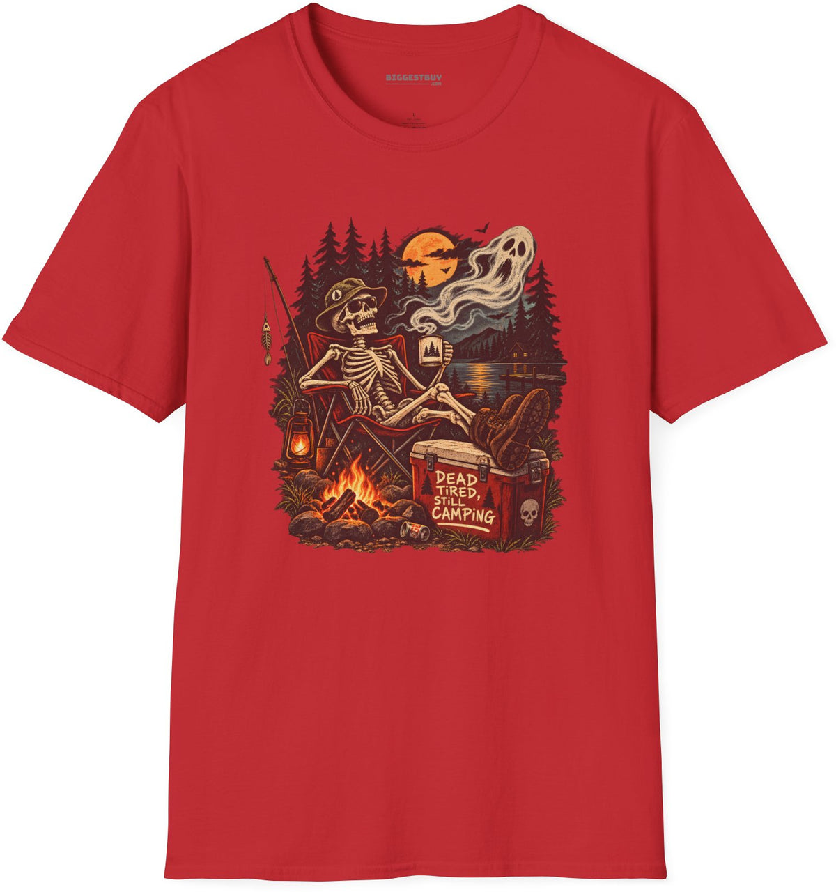 Dead Tired - Softstyle T-Shirt in Red, front view