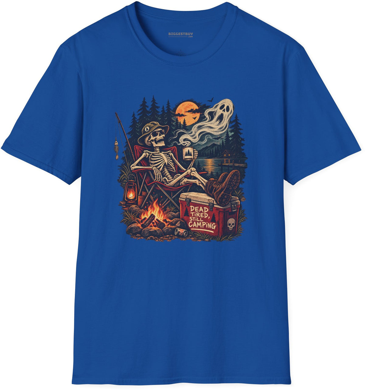 Dead Tired - Softstyle T-Shirt in Royal, front view