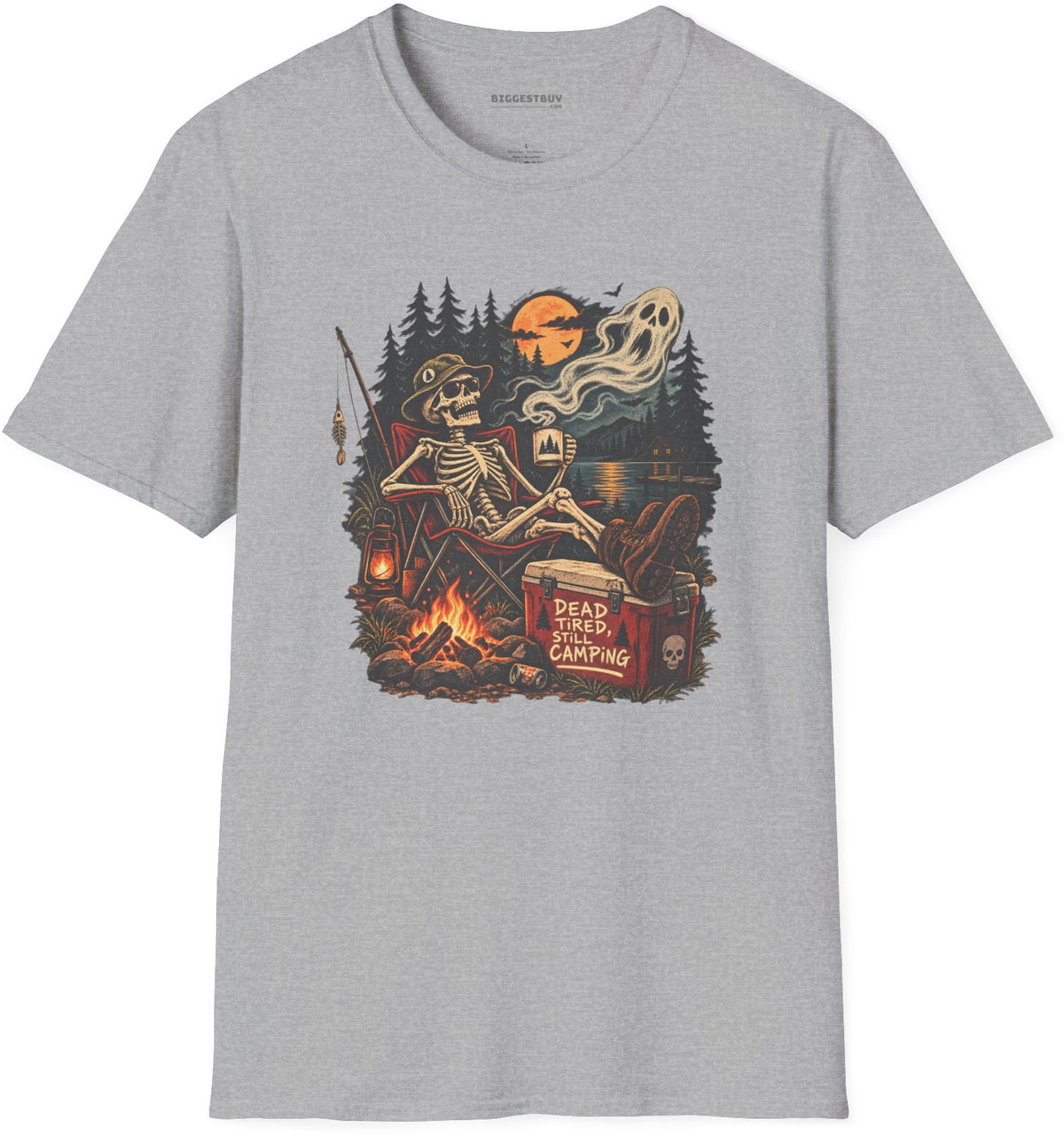 Dead Tired - Softstyle T-Shirt in Sport Grey, front view