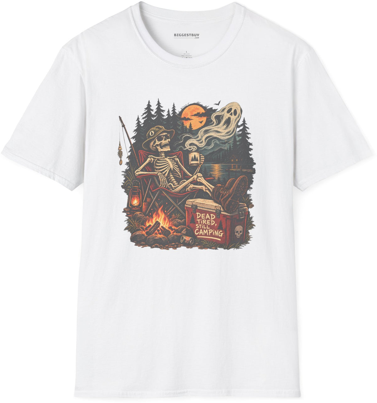 Dead Tired - Softstyle T-Shirt in White, front view