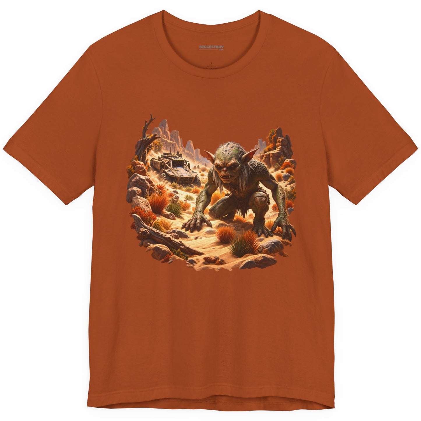 Desert Gargoyle - Classic Jersey Tee in Autumn, front view
