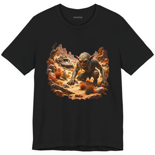 Desert Gargoyle - Classic Jersey Tee in Black, front view