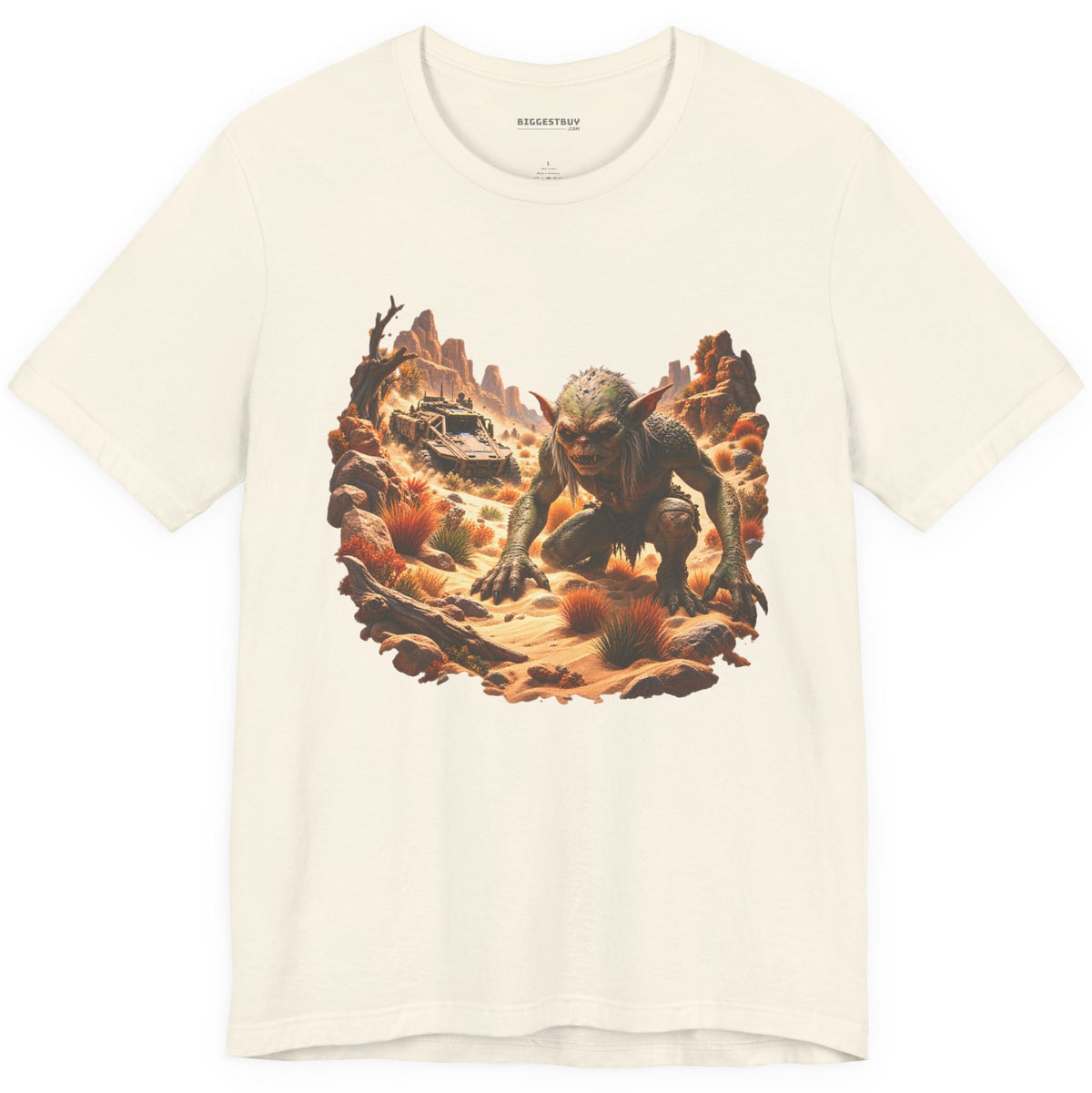 Desert Gargoyle - Classic Jersey Tee in Natural, front view