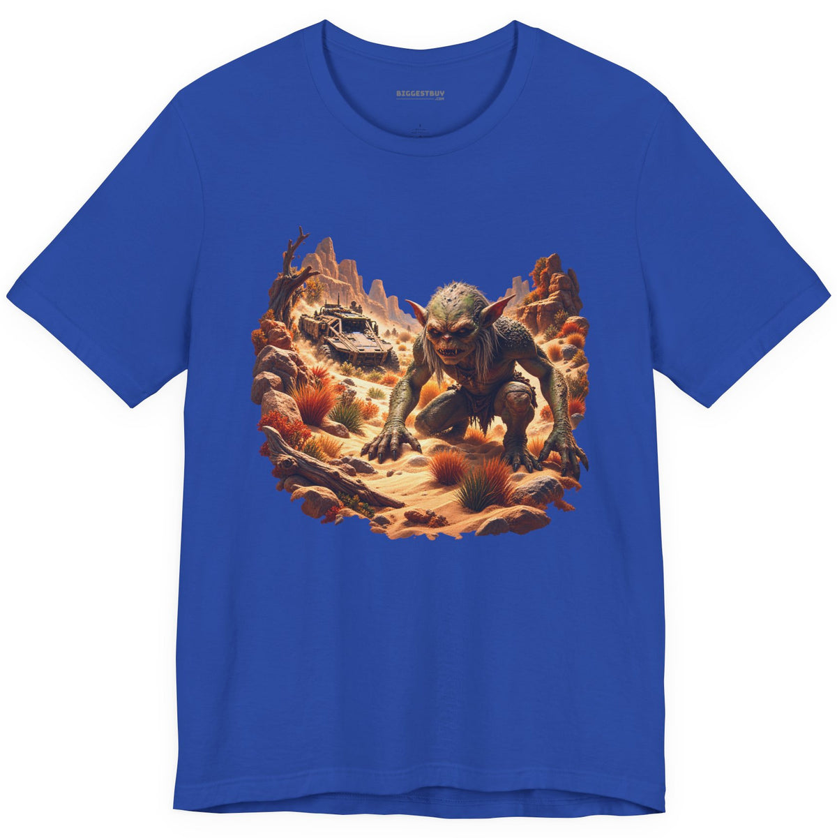 Desert Gargoyle - Classic Jersey Tee in True Royal, front view