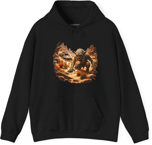 Desert Gargoyle - Pullover Hoodie in Black, front view