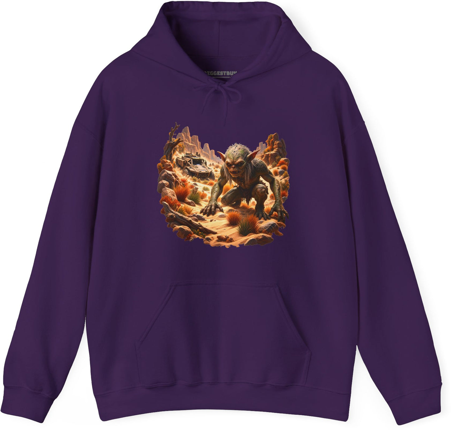 Desert Gargoyle - Pullover Hoodie in Purple, front view