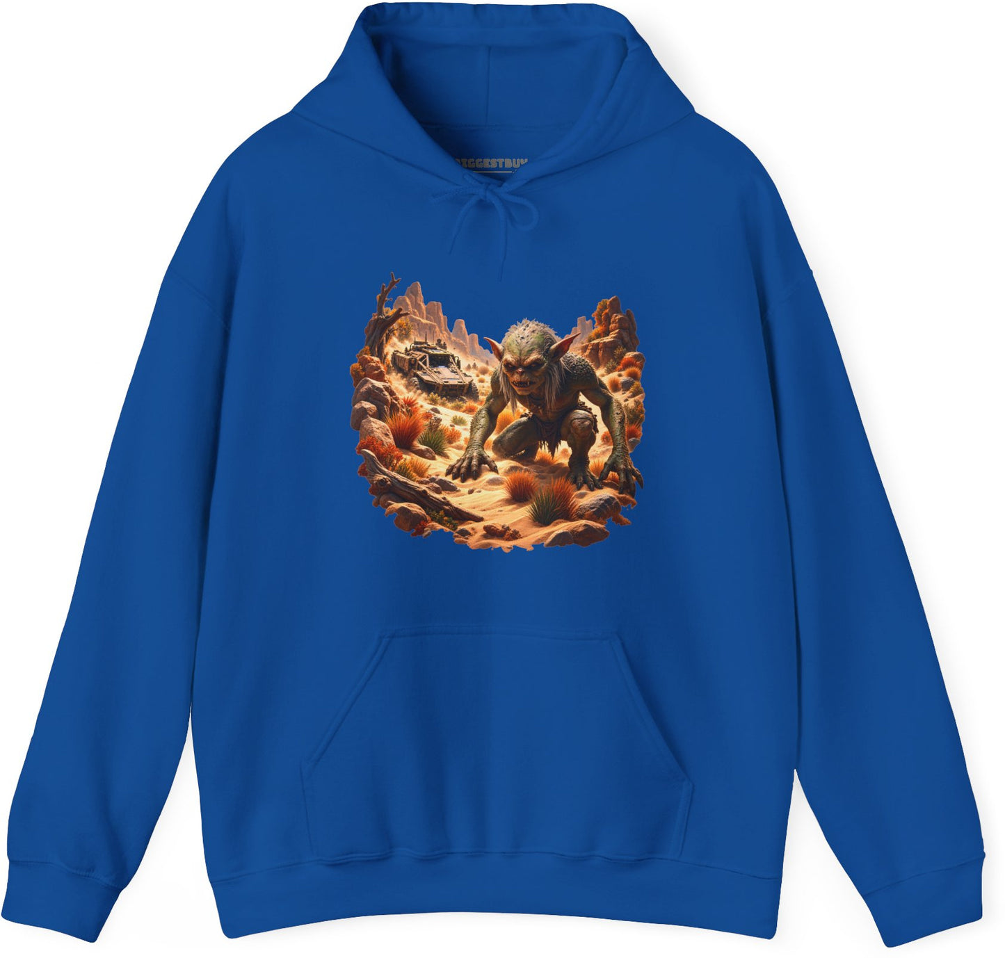 Desert Gargoyle - Pullover Hoodie in Royal, front view
