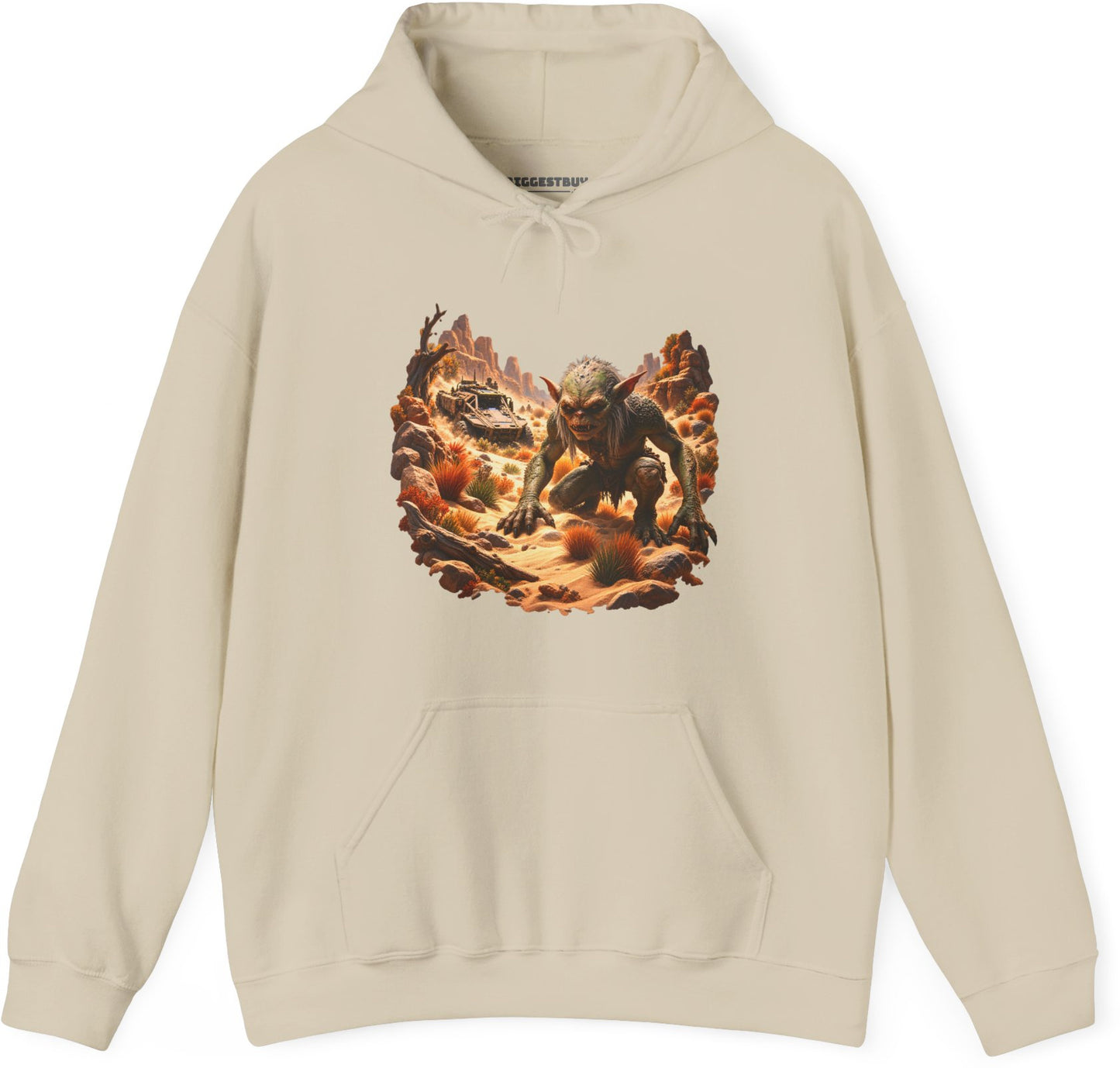 Desert Gargoyle - Pullover Hoodie in Sand, front view