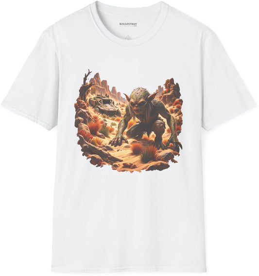 Desert Gargoyle - Softstyle T-Shirt in White, front view