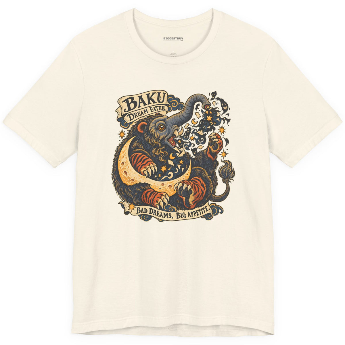 Dream Eater - Classic Jersey Tee in Natural, front view