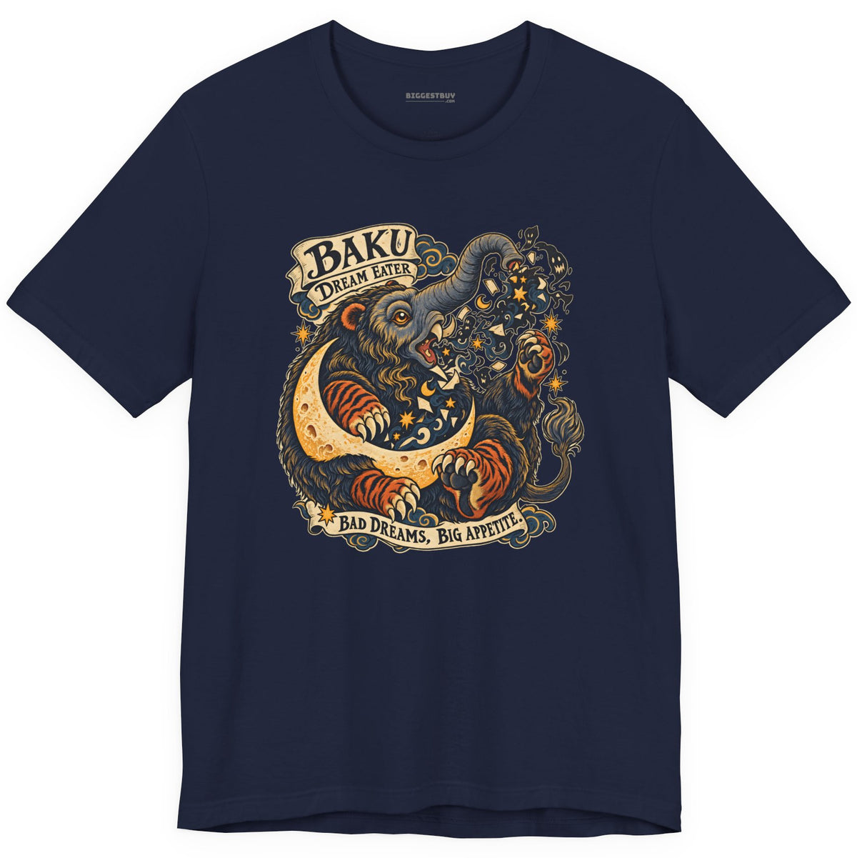 Dream Eater - Classic Jersey Tee in Navy, front view