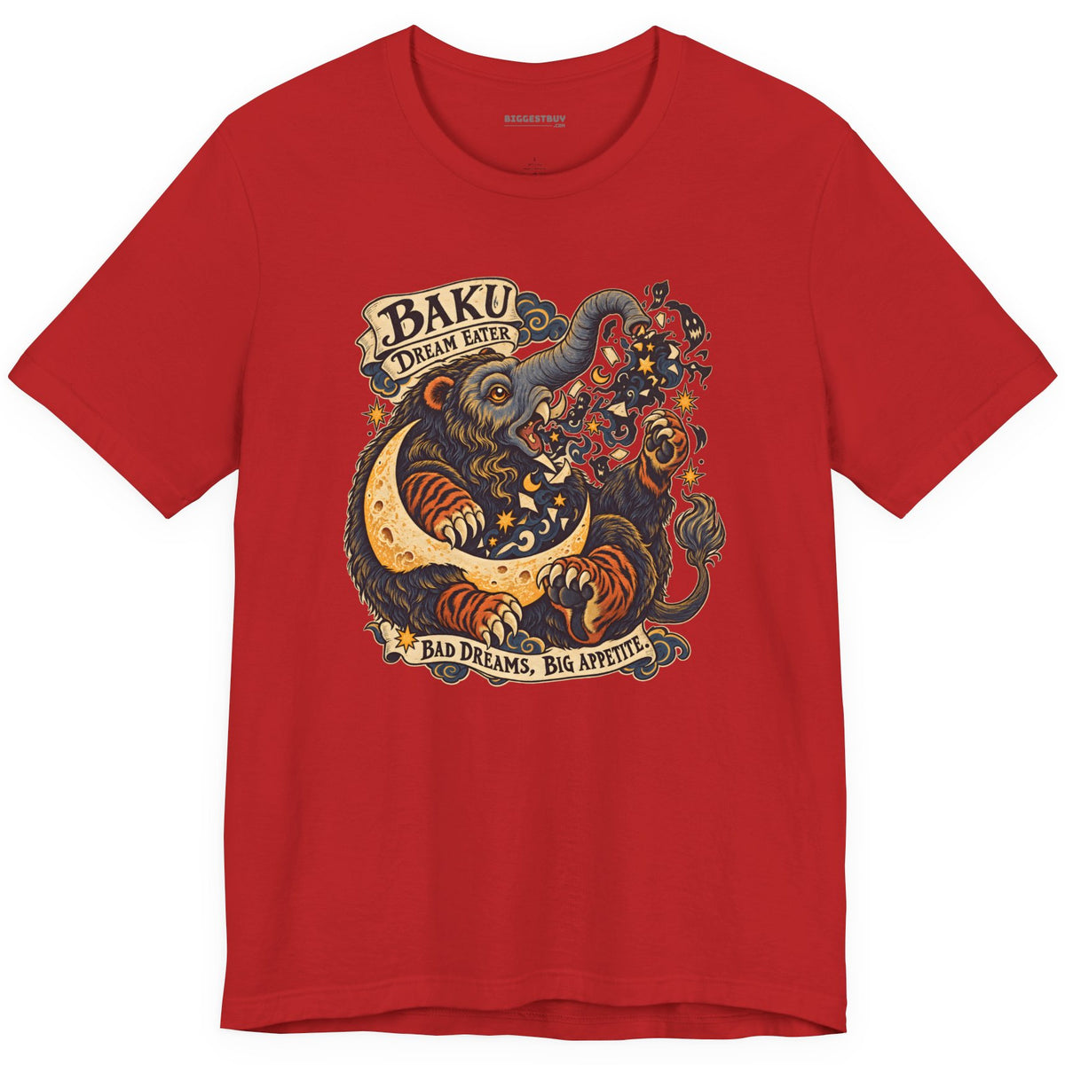 Dream Eater - Classic Jersey Tee in Red, front view