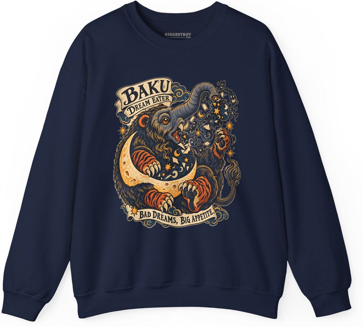 Dream Eater - Crewneck Sweatshirt in Navy, front view