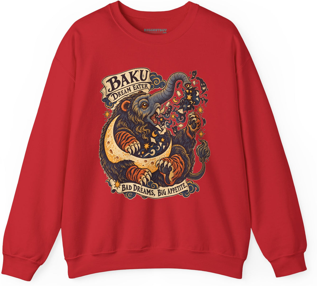 Dream Eater - Crewneck Sweatshirt in Red, front view