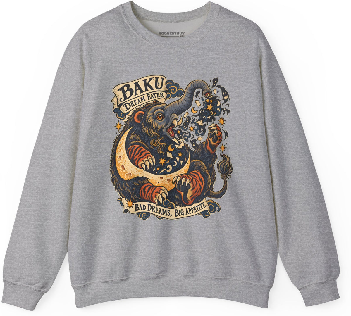 Dream Eater - Crewneck Sweatshirt in Sport Grey, front view