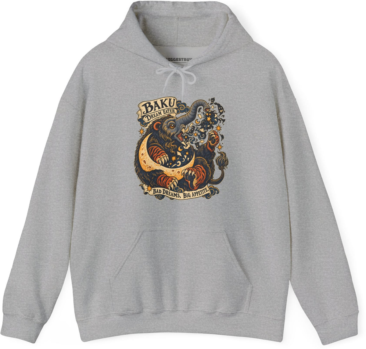 Dream Eater - Pullover Hoodie in Sport Grey, front view
