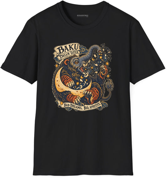 Dream Eater - Softstyle T-Shirt in Black, front view