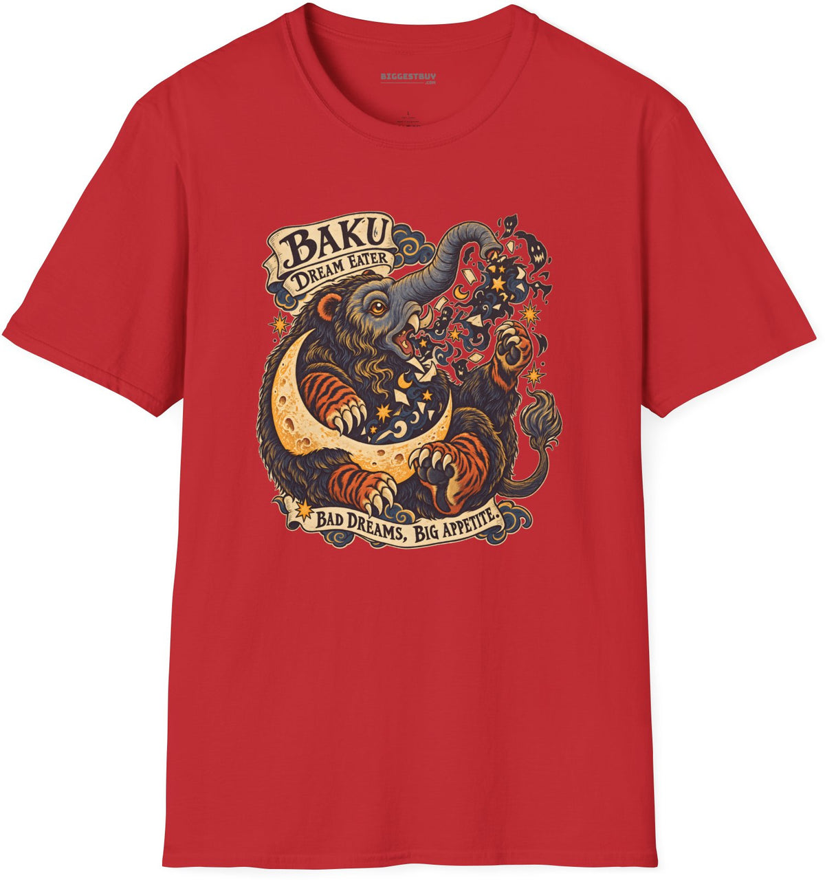 Dream Eater - Softstyle T-Shirt in Red, front view