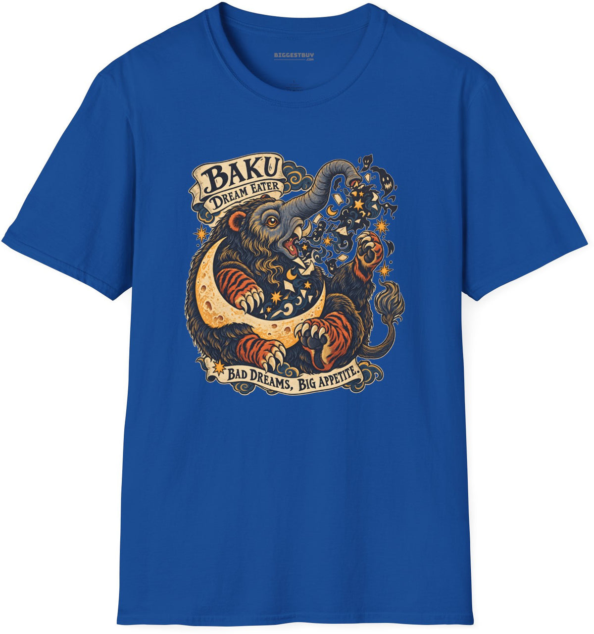 Dream Eater - Softstyle T-Shirt in Royal, front view