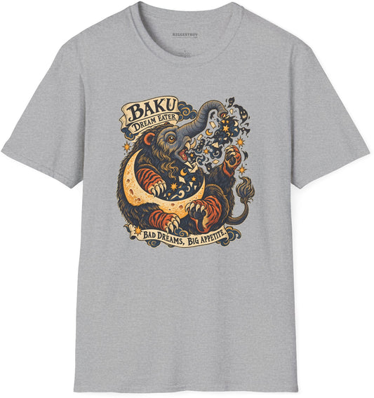 Dream Eater - Softstyle T-Shirt in Sport Grey, front view