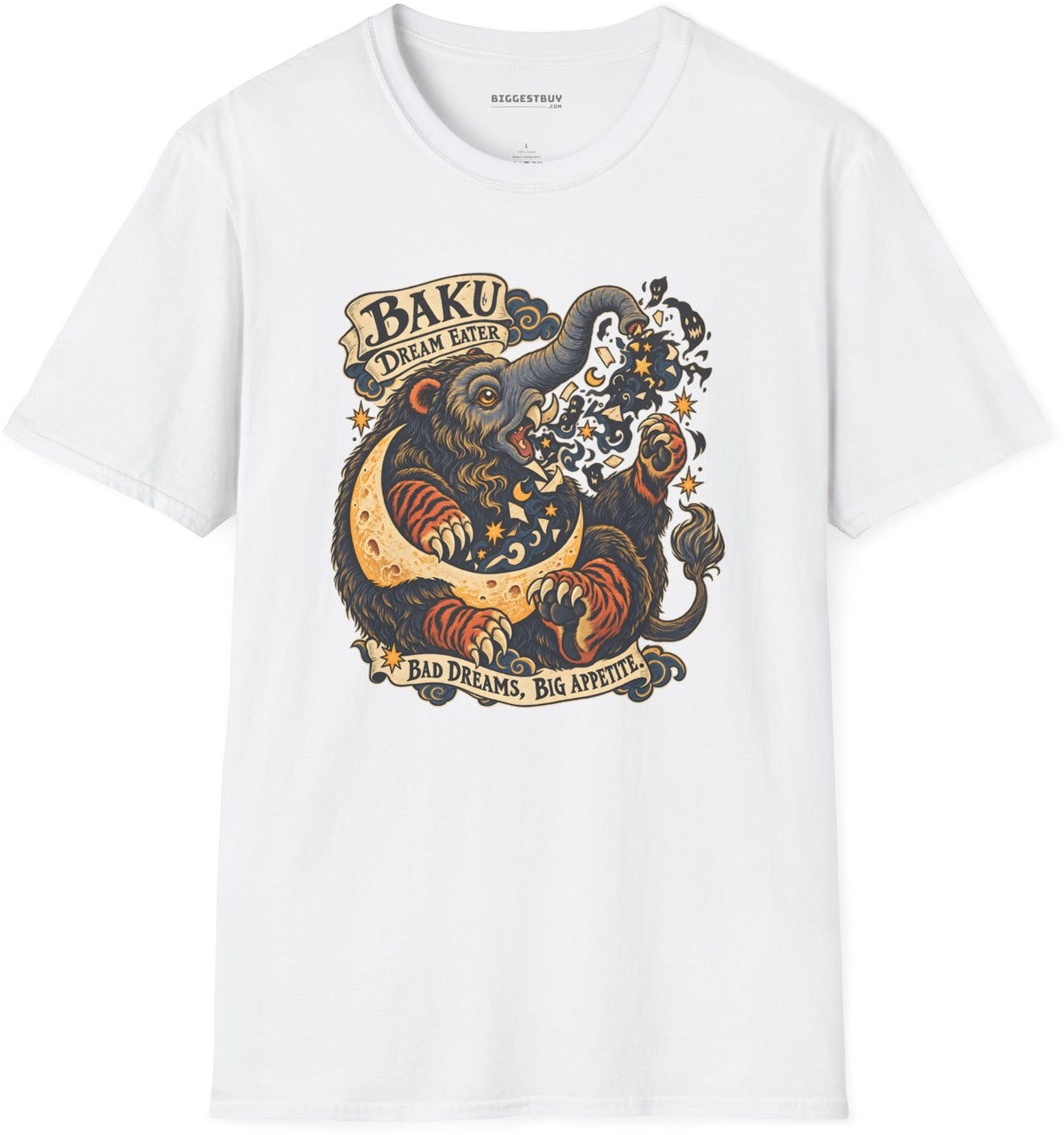 Dream Eater - Softstyle T-Shirt in White, front view