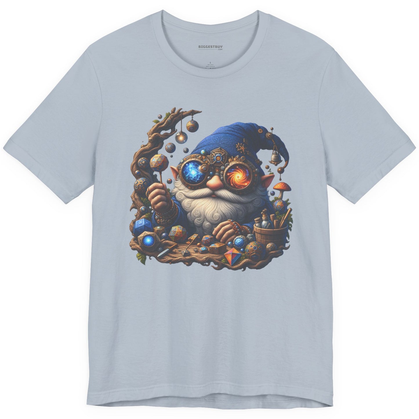 Enchanted Alchemist - Classic Jersey Tee in Light Blue, front view