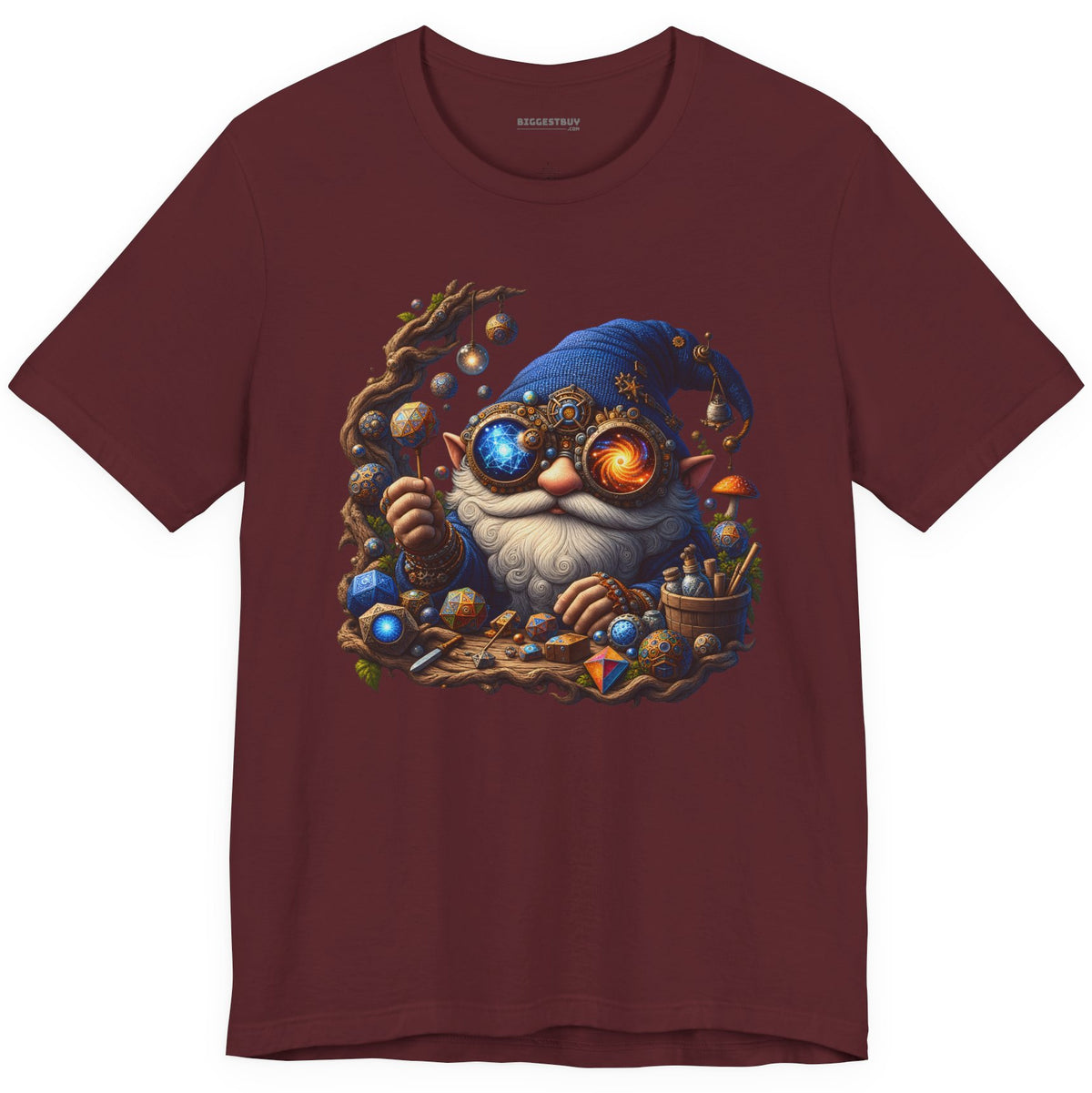 Enchanted Alchemist - Classic Jersey Tee in Maroon, front view