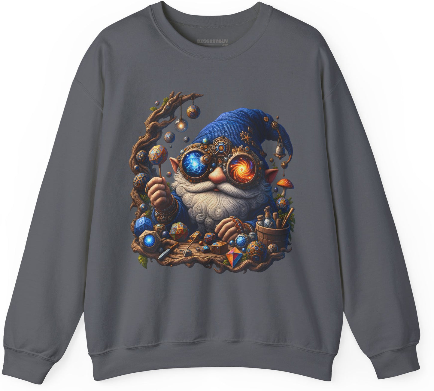 Enchanted Alchemist - Crewneck Sweatshirt in Charcoal, front view