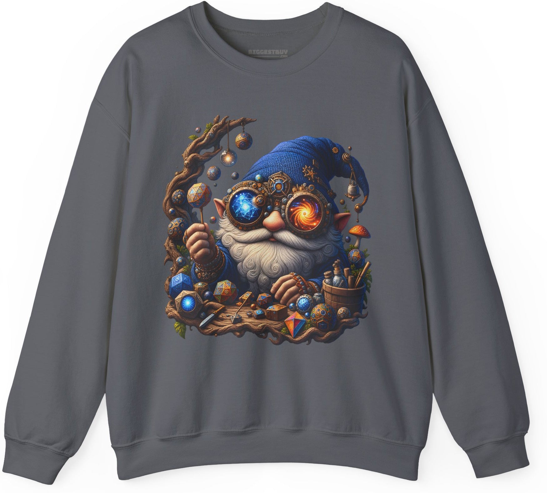 Enchanted Alchemist - Crewneck Sweatshirt in Charcoal, front view